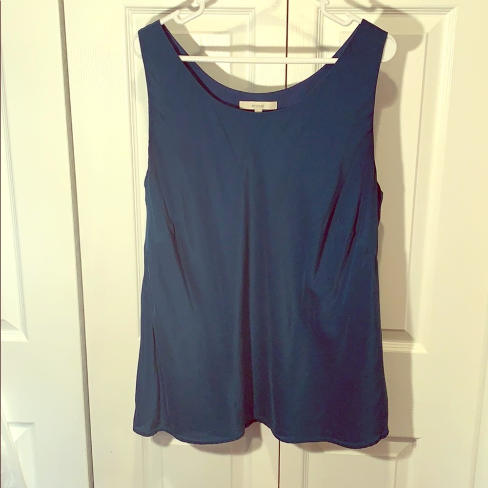 Peacock blue tank